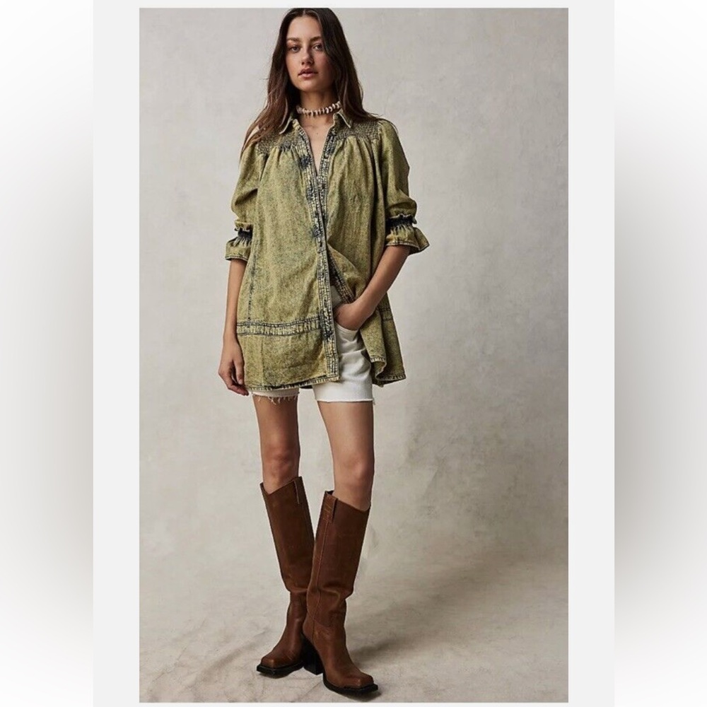 Free People Vanessa Denim Tunic -Size M